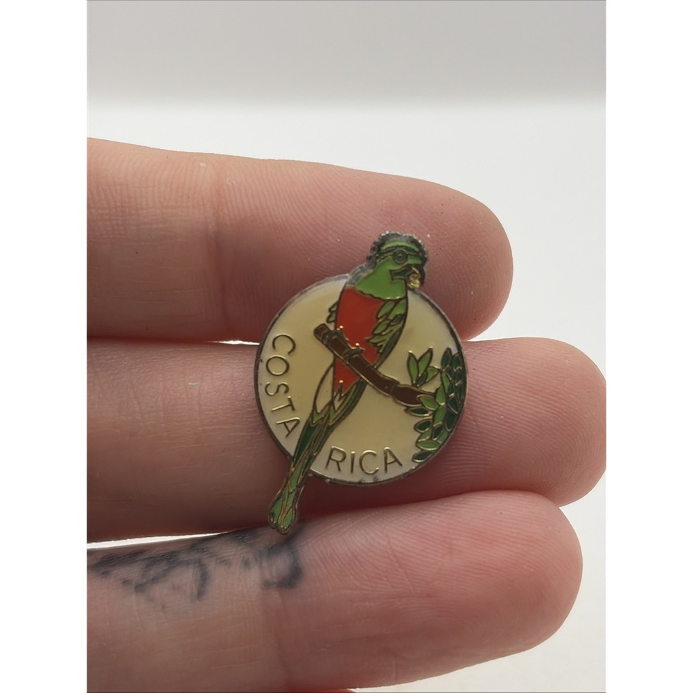 Costa Rica Central America Parrot Lapel Hat Pin